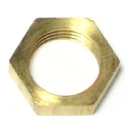 MIDWEST FASTENER Lock Nut, 1/8", Brass, 10 PK 64616